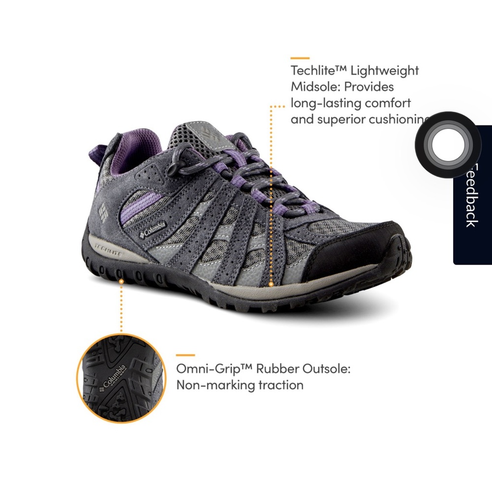 Columbia Women's Redmond Trail Hiking Shoes sz 7